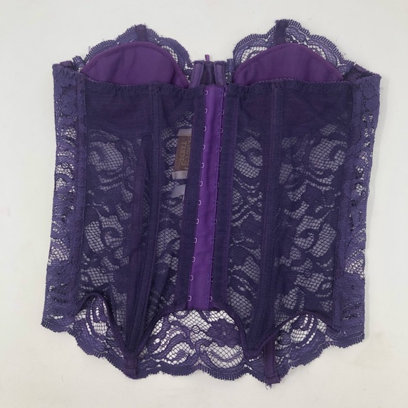 Victoria's‎ Secret Gold Label Purple Lace Bustier - Picture 2 of 4